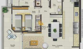 Imagem 2: Apartamento à venda no bairro Campinas - São José/SC