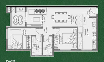 Imagem 4: Apartamento com 2 dormitórios, 72,99 m² à venda no bairro Imigrantes em Timbó-SC