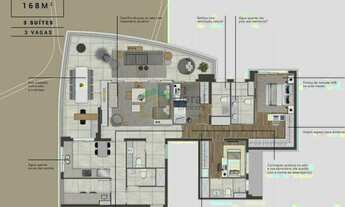 Imagem 3: Edge Itaim, 3 dormitórios, 3 suíte, 5 banheiro, 3 vagas na garagem, 168M² de Área Construí