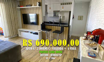 Imagem 1: Apto 70 c/ 2 Dorms c/1 Suíte c/ Varanda ampliada, Cond. Pratice Clube House, Retiro, Jundi