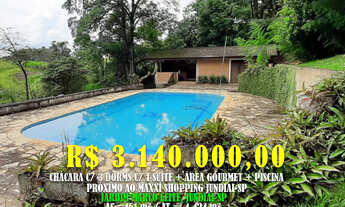 Imagem 1: Chácara c/ 3 Dorms c/ 1 Suite + Closet + Piscina. Loc: Jardim Marco Leite, Jundiaí/SP Va