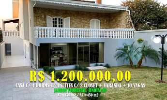 Imagem 1: Casa c / 4 Dorms c/ 4 Suítes +Sacada c/ 2 closet + Vaga, Jardim Florestal Jundiaí SP