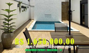 Imagem 1: Linda Casa c/ 3 Dorms c/ 3 Suites + Piscina. Loc: Condomínio Piemonte , Indaiatuba/SP