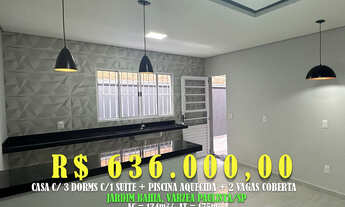 Imagem: Casa 134m² c/ 3 Dorms c/ 1 Suíte Piscina