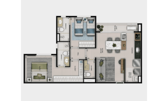 Imagem 4: Apartamento 2 e 3 suites na T 29 Bueno