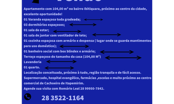 Imagem: Vendo aaprtamento no bairro Ibitiquara
