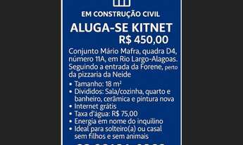 Imagem: Quarto para alugar ou kitnet 18m²