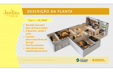 Imagem 6: Condominio Jardins do Turu III // Apartamento de 2 e 3 quartos // Torre com Elevador