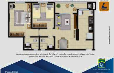 Imagem 3: Grand Village Brasil III | Apartamento | 57m² | Canopus