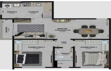 Imagem 6: Santa Monica Vila Rica Prospera Criciúma apartamento a venda