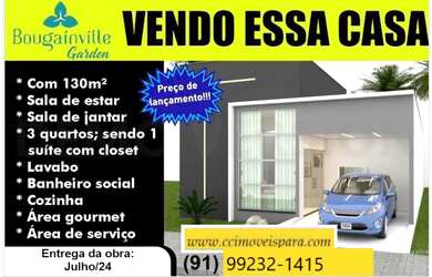 Imagem 3: Casa no Bougainville. 160 m², 3 Suítes, 2 Vagas, à venda, Parque Verde, Belém-Pará