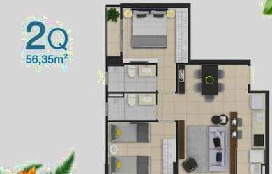 Imagem 6: Apartamentos de 55 e 68 m² dormitórios: 2 e 3 quartos com suíte