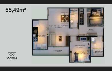 Imagem 4: WISH RESIDENCE: Apartamentos de 55m², o Espaço Perfeito para sua Nova Vida!