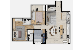 Imagem 5: Apartamento 2 e 3 suites na T 29 Bueno