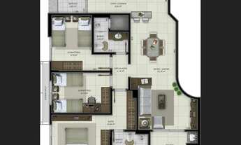 Imagem 4: Volano residencial bairro Comerciário Criciúma apartamento a venda