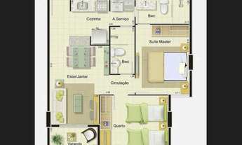 Imagem 5: Alto dos Franceses, 2 quartos, 2 banheiros, 53m², Outeiro da Cruz