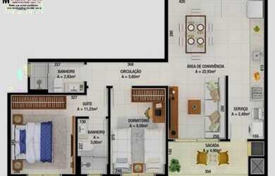 Imagem 5: Apartamento bairro Santa Barbara Plaza Lacombe Criciúma