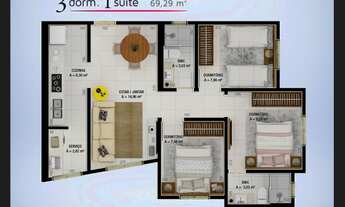 Imagem 4: Premier residencial bairro Cristo Rei Içara apartamento a venda