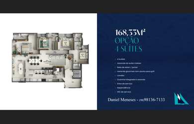 Imagem 4: Marina Península, 168m², 156m², 150m² e 147m², 3 a 4 suítes, 3 vagas de garagem