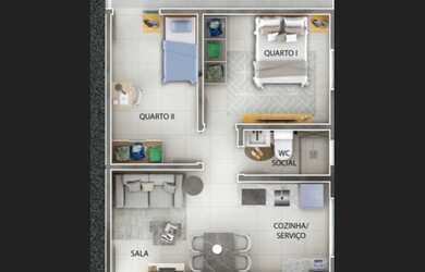 Imagem 2: Vende-se apartamento no Portal Sudoeste, Residencial Capri e Nápoles