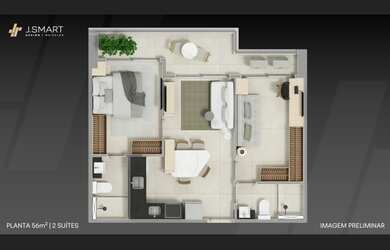 Imagem 5: J.Smart Design Meireles, lançamento , apartamento com 40m²,1 quarto
