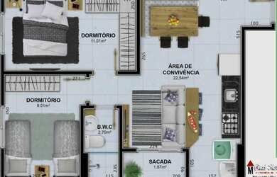 Imagem 5: Monte Ravello bairro Rio Maina Criciúma apartamento a venda