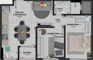 Imagem 7: Via Firenze São Francisco Criciúma apartamento a venda