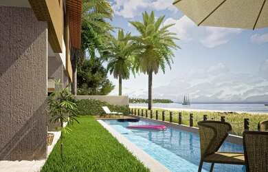 Imagem 3: CONDOMÍNIO PRAIA DE NAZARÉ - BEIRA MAR com piscina e 1vga estacionamento