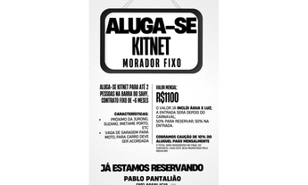 Imagem: KITNET na Barra do Sahy para fixo