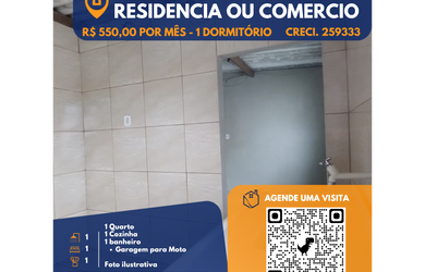 Imagem 3: Aluga-se Casa de 1 Dormitorio