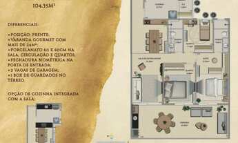 Imagem: APARTAMENTO 3 QUARTOS / 1 SUITE - 104.35M2