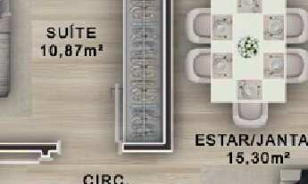 Imagem 5: Apartamento 2 dormitórios (1 suite) sala de estar e jantar, sacada com churrasqu