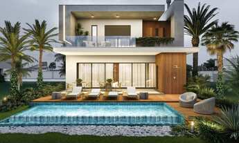 Imagem 2: Sobrado à beira lago e esquina com área verde no Ilhas Park Pedra da Guarita em