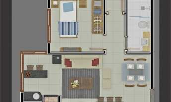 Imagem 2: Cobertura de Dois Dormitórios