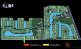 Imagem 6: Sobrado à beira lago e esquina com área verde no Ilhas Park Pedra da Guarita em