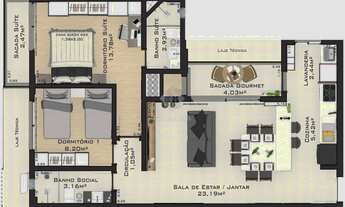 Imagem 2: Apartamento no Residencial Gaudí, Centro de Santa Cruz do Sul - RS