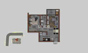 Imagem 2: Apartamento 01 dormitórios para venda em camobi no Motalcino Residencial