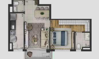 Imagem 2: Studio com 52m² a Venda no Edifício Soul