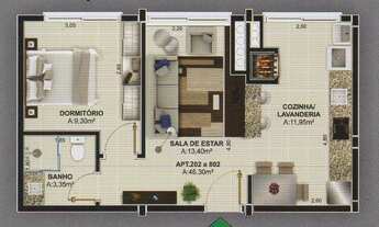 Imagem 2: Apartamento à venda 1 dormitório no Bairro nossa Senhora de Fátima