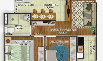 Imagem 2: Morada do Leste Apartamento com 2 dormitórios