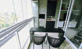 Imagem 5: Apartamento á venda na Riviera pé na areia com vista para o mar, mobiliado, varanda com ch