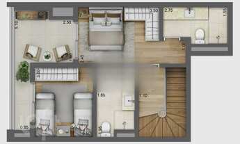 Imagem 4: Apartamento à venda em Perdizes com 91 m², 2 quartos, 2 suítes, 2 vagas