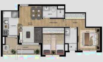 Imagem 4: Apartamento à venda em Lapa com 55 m², 2 quartos, 1 suíte, 1 vaga