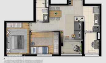 Imagem 6: Apartamento à venda em Vila Sônia com 55 m², 2 quartos, 1 vaga