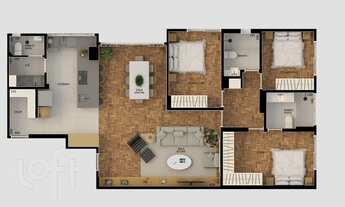 Imagem 4: Apartamento à venda em Santa Cecília com 122 m², 3 quartos, 1 suíte, 2 vagas