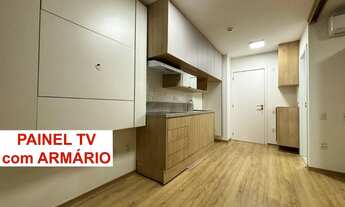 Imagem 3: Apartamento mobiliado com móveis planejado e varanda para locação em Moema