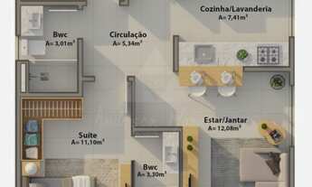 Imagem 2: APARTAMENTO À VENDA COM 2 DORMITÓRIOS, SENDO 1 SUÍTE, 64m², R$ 610.000,00, BAIRRO ITACOLO