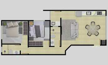 Imagem 2: APARTAMENTO À VENDA COM 2 DORMITÓRIOS, SENDO 1 SUÍTE, 70m², R$389.000,00, BAIRRO ITAJUBA