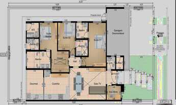 Imagem 2: Casa com 3 dormitórios à venda, 165 m² por R$ 950.000 - Condomínio Campos do Conde - Soroc