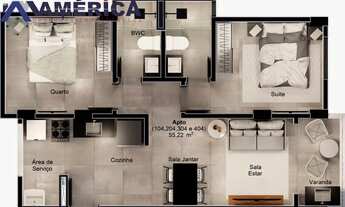 Imagem 4: Apartamento de 3 quartos à venda em Intermares, Cabedelo-PB: 66,53m², suíte, sala, banheir